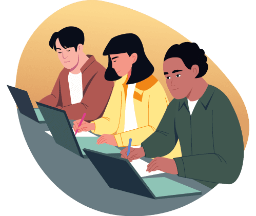 Students studying